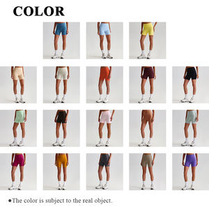 Señoras No T Line Mallas de sensación desnuda de doble cara Cintura alta Elástico Delgado Correr Ocio Deportes Biker Yoga Short para mujer - Product Image 3