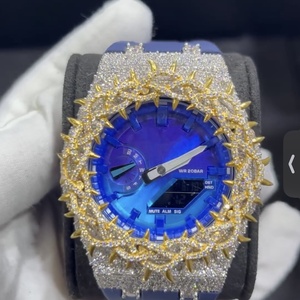 Thiết kế mới cắt tóc liên kết phong cách moissanite kim cương hip hop trang sức tùy chỉnh thực hiện Buss xuống 925 Bạc ga2100 xem bezel Bìa - Product Image 5