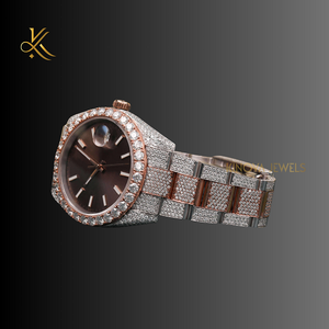 นาฬิกาเพชรมอยส์ซอไนต์หรูหราสำหรับผู้หญิงที่เปล่งประกายเหนือกาลเวลาและงานฝีมืออันประณีต - Product Image 2