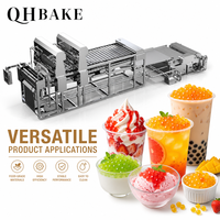 Ligne de production de boba éclatante en acier inoxydable, machine à fabriquer des boules de jus facile à utiliser, équipement de production de boba éclatante avec contrôle PLC