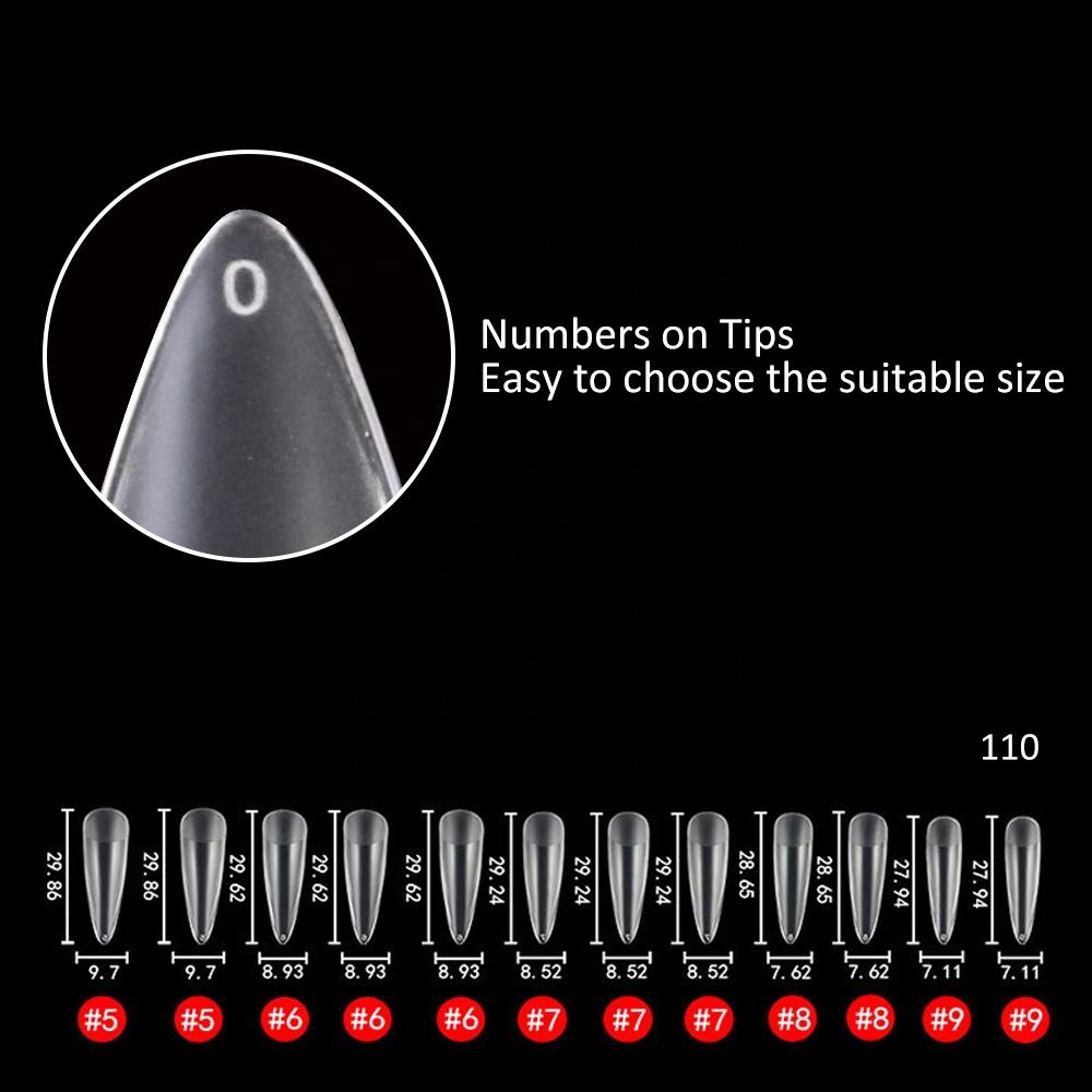 Nail Tips Tapered Square Tips Stiletto Nails False Nails Box