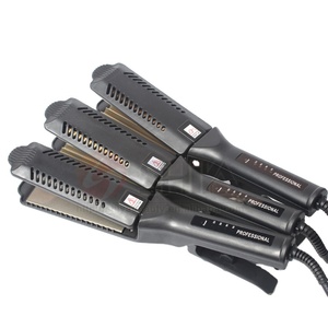 <span class=keywords><strong>Plancha</strong></span> de pelo de hierro plano de titanio <span class=keywords><strong>original</strong></span> profesional portátil negro top diez - Product Image 3