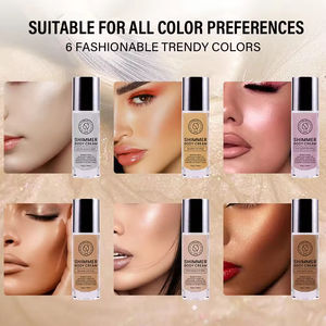 <span class=keywords><strong>Bronceador</strong></span> Brillante para Maquillaje, Iluminador Facial en Crema, Loción con Brillo, Venta al por Mayor, Marca Privada, Aceite Corporal de Larga Duración - Product Image 4