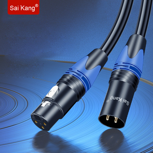 Xlr זכר לנקבה מחבר כבלים מיקרופון Dmx כבל PVC פוליבאק OEM שילוב אריזות מפעל OEM 3 פינים 1 יחידות סאיקאנג - Product Image 3