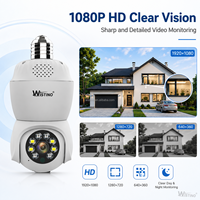 Wistino WiFi - Bombilla Inteligente LED Ultra Brillante de 4.5W con Visión Nocturna a Todo Color, Intercomunicador Bidireccional, Cámara de Seguridad HD 1080P