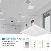 Panneaux ou dalles acoustiques en plâtre suspendu de haute qualité, système de grille de plafond en plaques de plâtre perforées