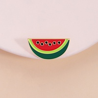 Palestijnse vlag fruit watermeloen driekleurig geschilderde metalen broche kraagpin kledingaccessoires fabriek groothandel