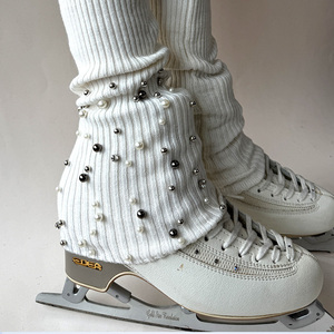 Quần tập luyện trượt băng nghệ thuật dành cho nữ thương hiệu L dành cho mọi mùa, tất giữ ấm ngọc trai, bảo vệ, trang phục biểu diễn có sẵn - Product Image 4