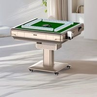 Table de mahjong électrique pliable à faible bruit pour quatre joueurs avec fonction de chauffage pour le divertissement à domicile et en salle de mahjong