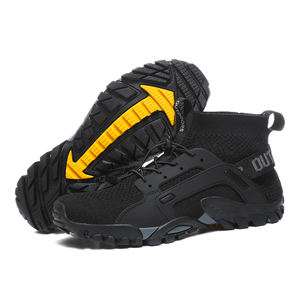 Yoris New Arrival Rubber Hiking <strong>Shoes</strong> Quick Drying Black Fitness Walking <strong>Shoes</strong> for Men Women - Product Image 1