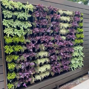 Pot de fleurs mural en plastique de style nordique, auto-arrosant, pour jardin vertical, décorations murales pour la maison - Product Image 6