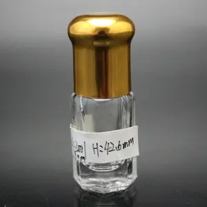 3ml crystal attar parfum fles glas