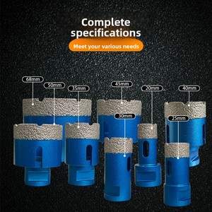 Bộ mũi khoan lỗ kim cương, mũi khoan lõi kim cương dùng cho máy cắt lỗ trên gạch, bê tông, đá, kính - Product Image 5