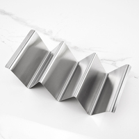 Hot Selling Geschirrs püler Safe Wellenform Edelstahl Taco Tray Holder Pancake Tray