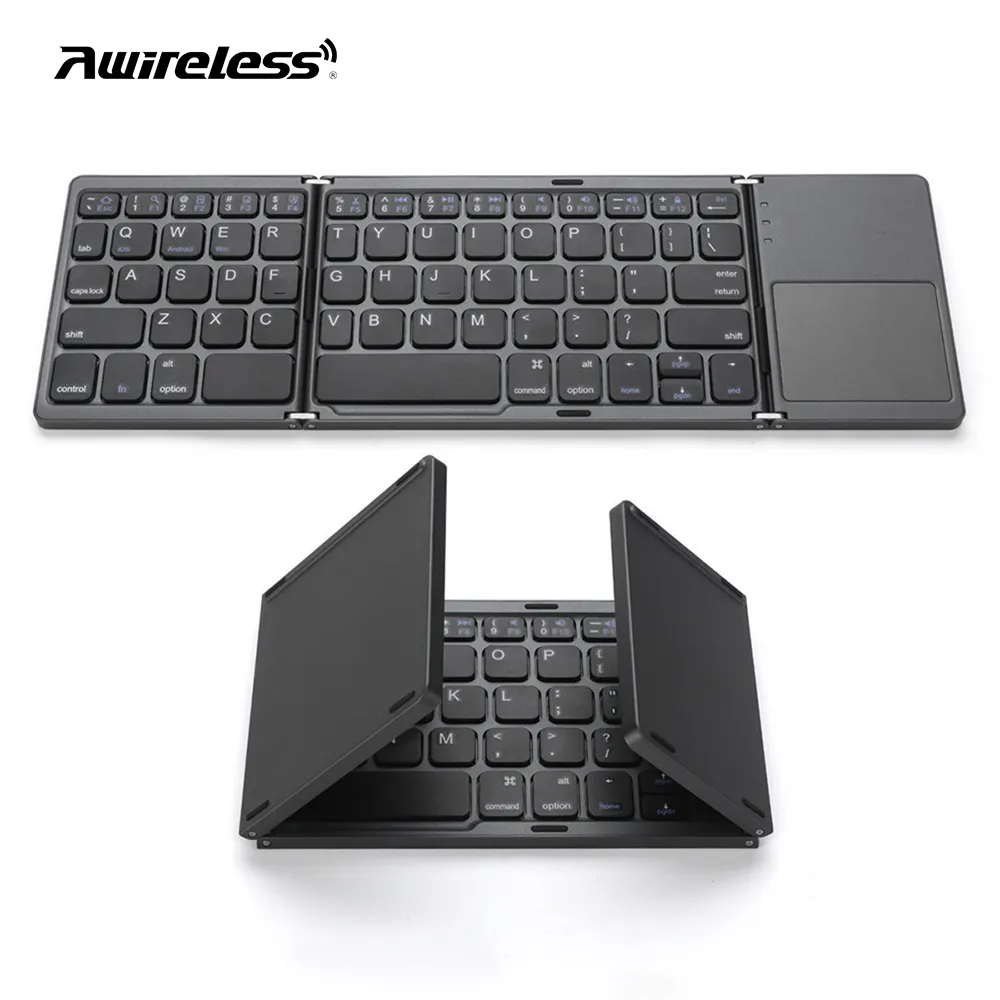 Foldable Bluetooth Keyboard with Touchpad Compatible for All Devices Windows iOS Android Tablet