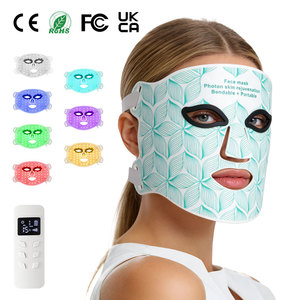 Masque facial LED Green Leaf Wrap 60 perles - <span class=keywords><strong>Rouge</strong></span> pour éclaircir la peau, contrôler le sébum, luminothérapie, masque facial LED de qualité professionnelle - Product Image 1