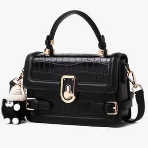 Summer New Women's Ins PU Leather <b>Handbag</b> Popular <b>Small</b> One Shoulder Bag Button Portable Fashionable Crossbody Bag Tanjing - Product Image 4