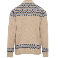 Pull en maille jacquard à demi-zip décontracté pour homme à manches longues