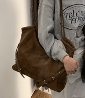 Nouveau design 2026 – Sac fourre-tout vintage surdimensionné pour femme, sac à bandoulière décontracté personnalisé en usine pour le style urbain et les sorties quotidiennes