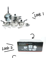 Batterie de cuisine Caserole 12 pièces Ensemble de casseroles et poêles Batterie de cuisine en acier inoxydable Ensemble de 12 pièces avec fond composite à 5 couches