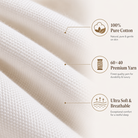 Ensemble de linge de lit d'hôtel 100% coton 300TC blanc drap plat drap-housse housse de couette taie d'oreiller OEM logo personnalisé vente en gros