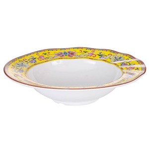 Plato redondo creativo de melamina estilo porcelana china A5 con borde ligeramente abullonado y tazón poco profundo para fideos. - Product Image 5