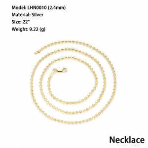 שרשראות צוואר איכותיות בכמויות גדולות, סיטונאי אופנה, כסף 925, ציפוי זהב מלא 14 קראט ו-18 קראט, שרשרת חבל לנשים - Product Image 6