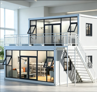 Maison préfabriquée moderne en conteneur de 20/30/40 pieds, maison en conteneur à emballage plat avec salle de bain et cuisine