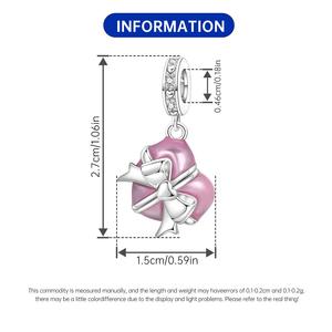 Abalorios <span class=keywords><strong>de</strong></span> Corazón para el Día <span class=keywords><strong>de</strong></span> San Valentín, Día <span class=keywords><strong>de</strong></span> la Madre, Día del Niño, Chapados en Cobre y Plata, Cuentas para Pulseras DIY, Pulseras <span class=keywords><strong>de</strong></span> Amor con Circonitas - Product Image 6