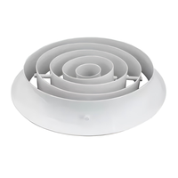 Diffuseur circulaire réglable en alliage d'aluminium pour systèmes CVC, diffuseur à jet annulaire avec amortisseur