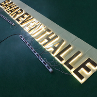 Extérieur grande taille bâtiment acrylique Surface Led éclairage rayonnant canal arabe lettre signe