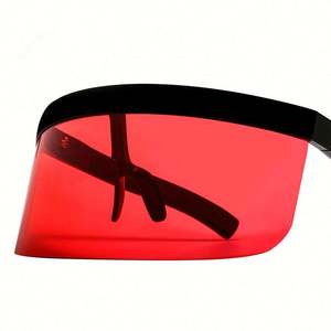 Gafas de Sol de Moda 2021, Extra Grandes, con Espejo Plateado, Protección UV400, con Gorra Integrada, para Mujer - Product Image 4