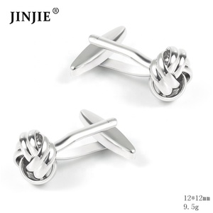 JINJIE clásico de moda de metal promocional de latón nudo gemelos para camisas de hombre - Product Image 2