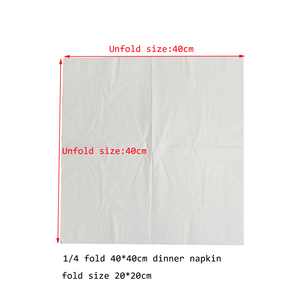 กระดาษเช็ดปากแบบกำหนดเอง 3 ชั้น สีขาว พับ 1/4 สำหรับร้านอาหารและงานแต่งงาน ทำจากเยื่อกระดาษบริสุทธิ์ - Product Image 2