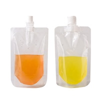Poche Debout en Plastique de 500 ml avec Bec Verseur pour Eau Minérale, Jus et Boissons, Idéale pour l'Emballage de Miel