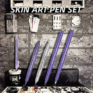 사용자 정의 로고 스티커 외과 문신 피어싱 마커 펜 눈금자와 세트 바디 아트 포지셔닝 마커 연필 - Product Image 2