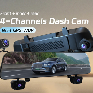 Gương chiếu hậu xe hơi 12-inchtouch 360 độ bốn ống kính 1080P Full HD Wifi tích hợp tầm nhìn ban đêm hộp đen tất cả các công nghệ IPS - Product Image 3