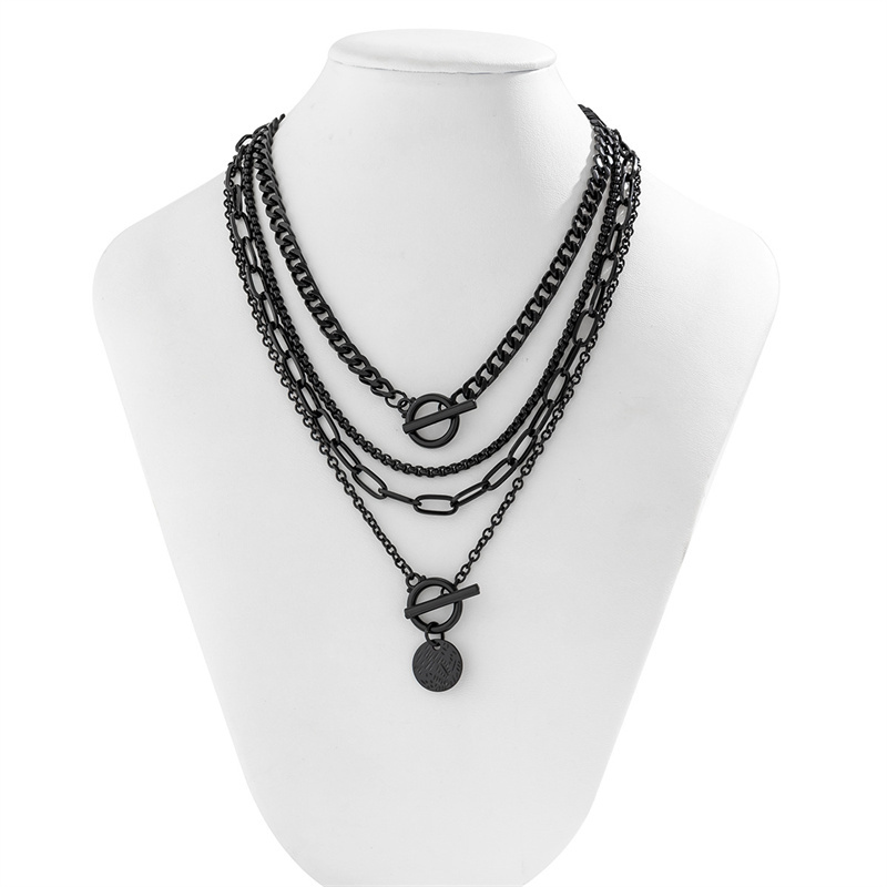 Missgrace Gothic Punk Choker Necklace - Black Shiny Crystal Chain For Women - View #11