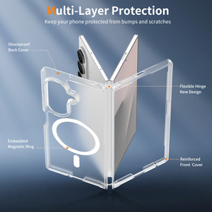 Funda Magnética para Teléfono Samsung Z Fold 8 Ultra, Blanca Translúcida, Tacto Sedoso, Antigolpes, Plegable, Venta al por Mayor - Product Image 3