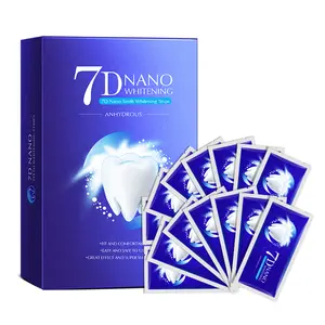 7Dナノ歯ホワイトニングストリップ14パック28個アップグレードバージョン家庭用ドライ歯ホワイトニングストリップ