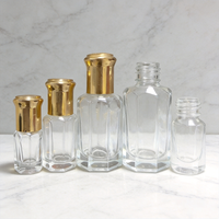 Flacon en verre pour huiles essentielles, design personnalisé, vente chaude, forme octogonale ou rectangulaire, 3ml, 6ml, 9ml, 12ml, flacons roll-on portables pour parfum.