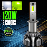 Luz LED para Auto de Doble Color M6G 120W, Sin Errores, Plug and Play, H1 H3 H7 H8 H9 H11 H4 H16 9005 9006 9012, Compatible con Canbus, 12V/24V para GMC