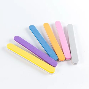 2 Way <b>Sponge</b> Foam Nail Buffer File Sandpaper Manicure Polishing Tool Blue Pink Orange <b>Yellow</b> Violet - Product Image 6