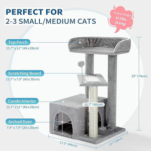 Árbol para Gatos Extra Grande de Lujo Personalizado por el Fabricante, Torre Resistente de Madera de Estilo Moderno, el Más Vendido, <span class=keywords><strong>Rascador</strong></span> de Sisal para Gatos Grandes - Product Image 5
