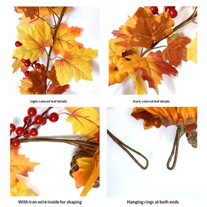 Guirnalda de Calabazas Otoñales Hecha a Mano <span class=keywords><strong>para</strong></span> Decoración de Halloween, Acción de Gracias y el Hogar - Product Image 4