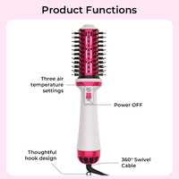 Cepillo secador de pelo eléctrico 3 en 1 a precio de fábrica, cepillo de pelo de alta calidad para uso en salón de casa, cepillo de aire caliente portátil
