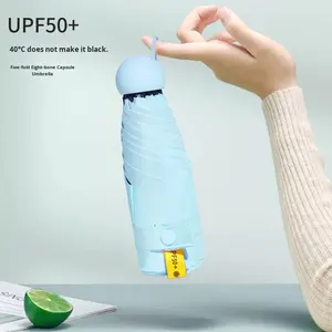 Nuovo Ombrello Pieghevole a 5 Sezioni con 8 Stecche, Stile Ingrandito, Portatile ed Elegante, Piccolo Ombrello Estivo da Donna, Ombrello Regalo per la Protezione Solare - Product Image 1