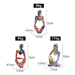 Figura de resina nórdica personalizada al por mayor, de 3 piezas escultura abstracta, decoración de estantería, Color arcoíris, estatua del <span class=keywords><strong>pensador</strong></span> - Product Image 5