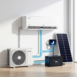 Climatiseur solaire split hors réseau AIRWENS 48V DC, 100% alimenté par batterie, économie d'énergie, R32 AC pour camping-car, maison, hôtel, 100% - Product Image 1