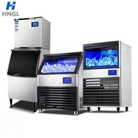 Macchina per Cubetti di Ghiaccio di Grande Capacità, Attrezzatura Automatica in Acciaio Inox per Bar, Hotel e Cucine